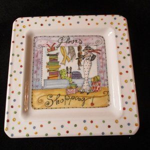 Trinket Dish by Brunelli Made in Italy Shopping Girl Ceramic